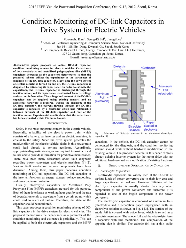 Condition Monitoring of DC-Link Capacitors | PDF | Capacitor ...