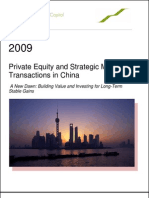 China 2009: Private Equity, Venture Capital and Strategic M&A Transactions in China - A Report From China First Capital