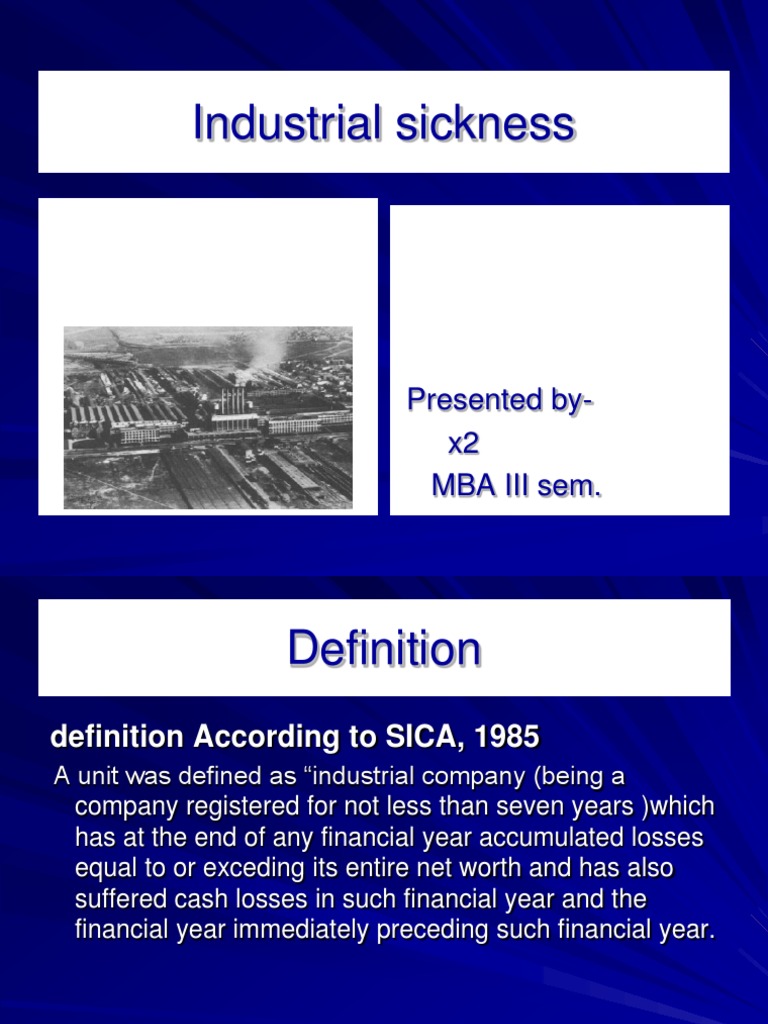 Industrial sickness of india pdf economics economies