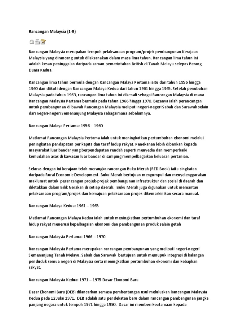 Rancangan Malaysia Pdf