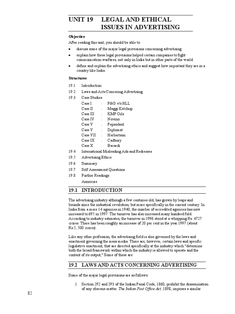 Legal and Ethical Issues in Advertising | PDF | Advertising | Lawsuit