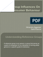 Group Influences On Consumer Behaviour