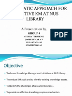 A Pragamatic Approach For Effective KM at Nus Library