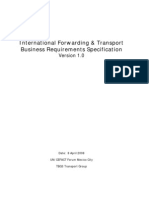 International Forwarding & Transport Business Requirements Specification