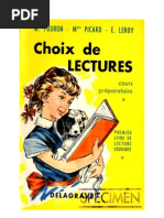 Langue Française Lecture Courante CP Choix de Lecture Pouron Picard Leroy