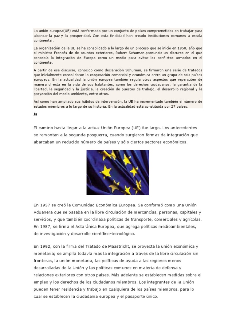 La Unión Europea | PDF | Unión Europea | Euro