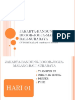 Jakarta Bandung Bogor Jogja Malang Bali Surabaya