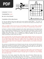 Language: Romanian Translated By: BC-131 - The G Chord Translation of The Video Lesson