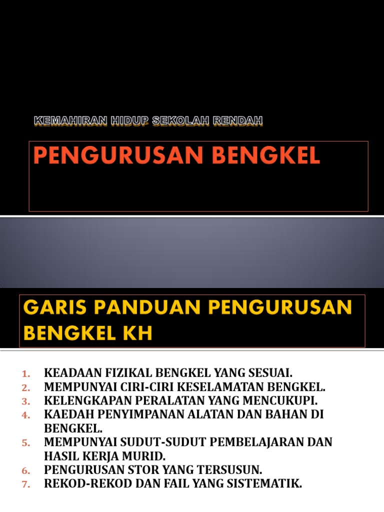 Pengurusan Bengkel Pdf