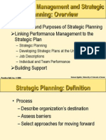 Definition and Purposes of Strategic Planning Linking Performance Management To The Strategic Plan