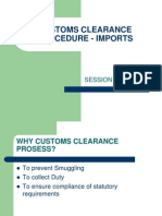 Customs Clearance Procedure - Imports: Session - 2