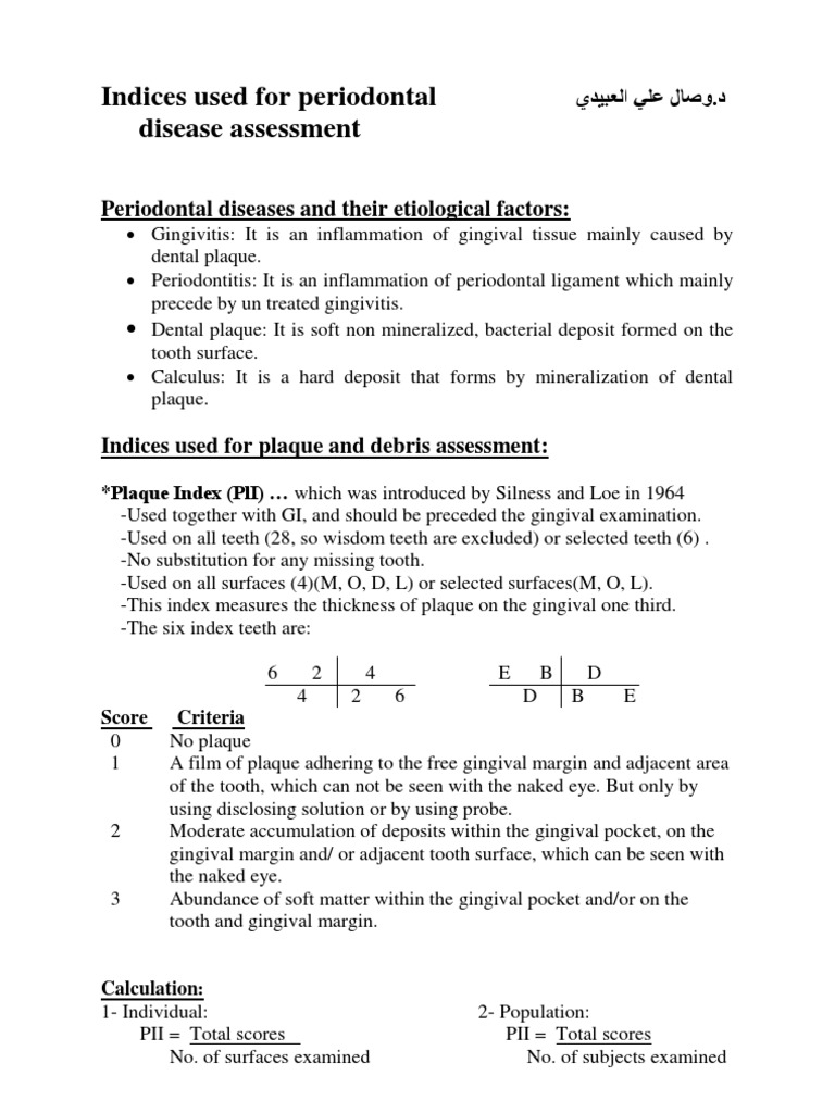3 PDD Indices | PDF | Human Tooth | Tooth Enamel
