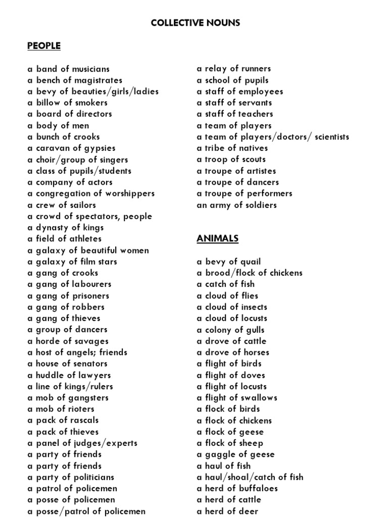 Collective Nouns | Herd