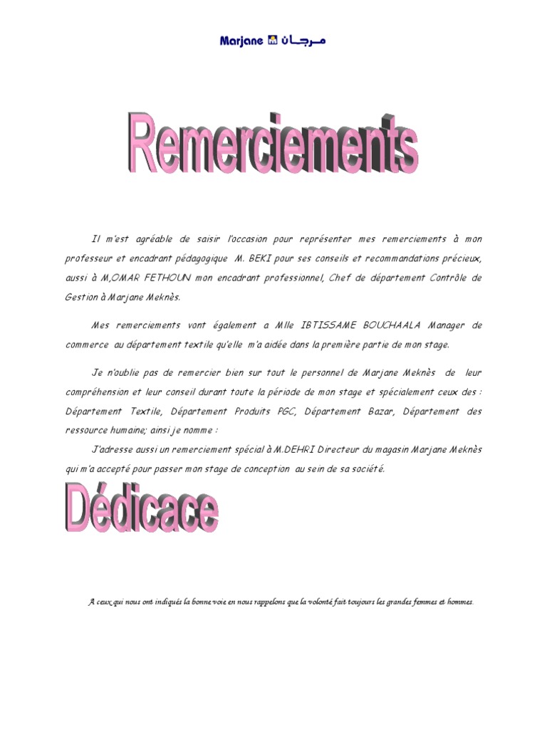 Modele Lettre De Remerciement Stage D Observation 3eme Automasites