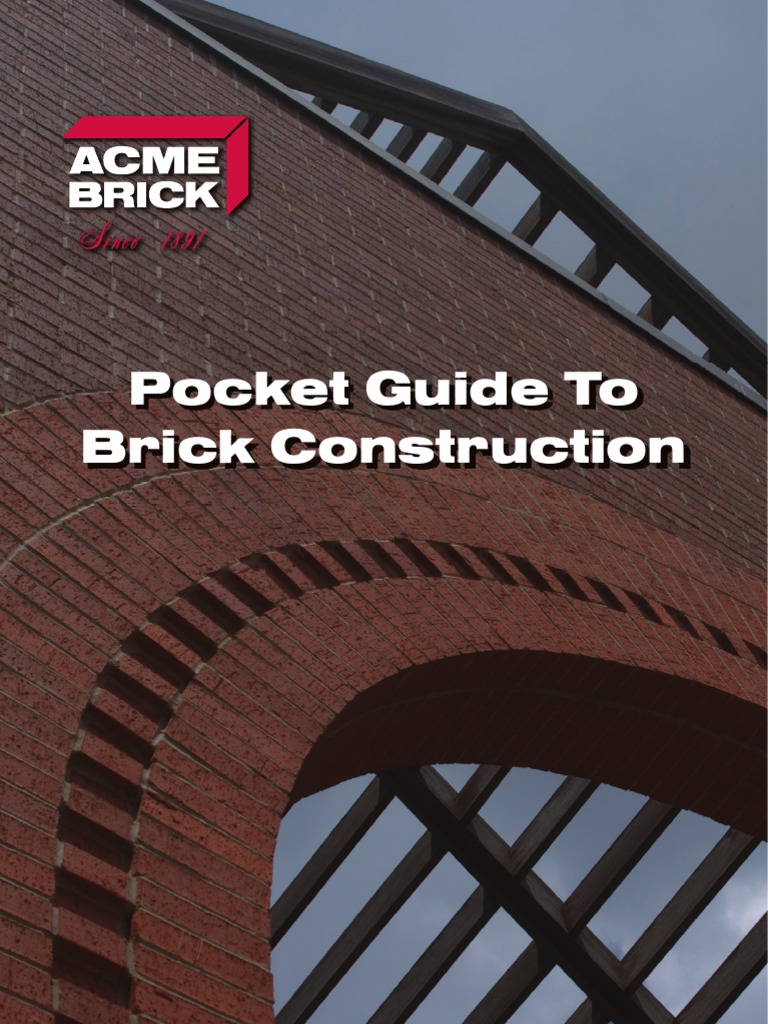 Pocket Guide to Brick Constructions Masonry Brick