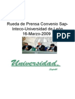 Rueda de Prensa Convenio Sap-Inteco-Universidad de León