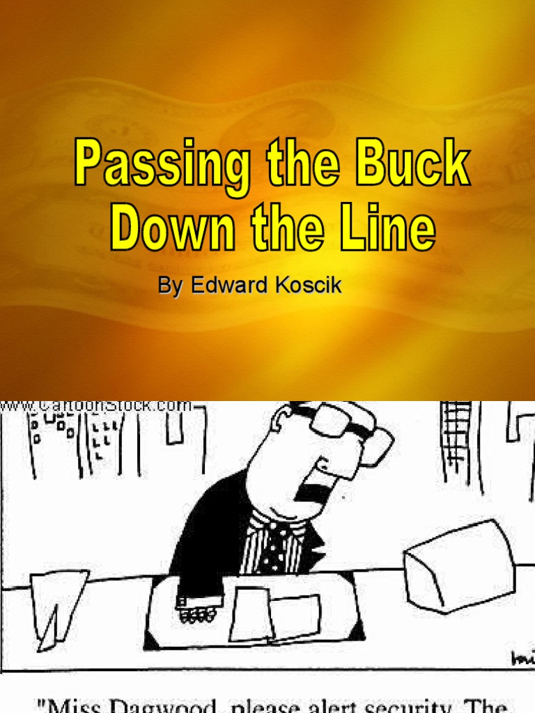 Passing The Buck PDF