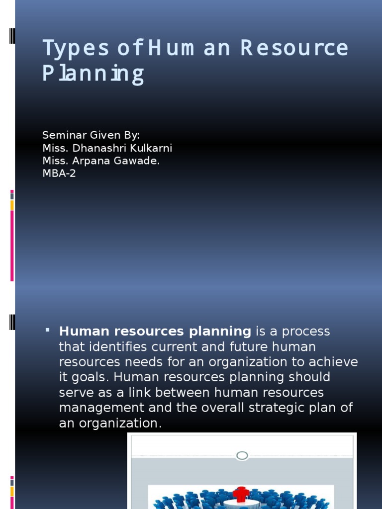 Types of Human Resource Planning PDF