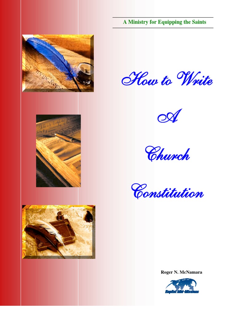 How To Write A Church Constitution PDF Paul The Apostle New Testament