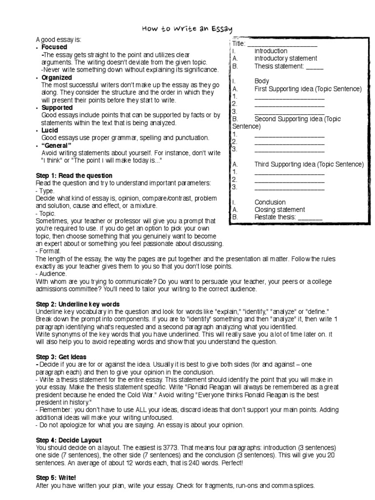 Writing Tips for CPE Paragraph Essays