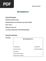 BPS Assignment 1