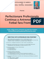 Perfectionare Profesionala Continua A Antrenorilor de Fotbal Fara Frontiere.