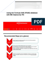 Using The Formula SAE (FSAE) Database With MD Adams/Car R3