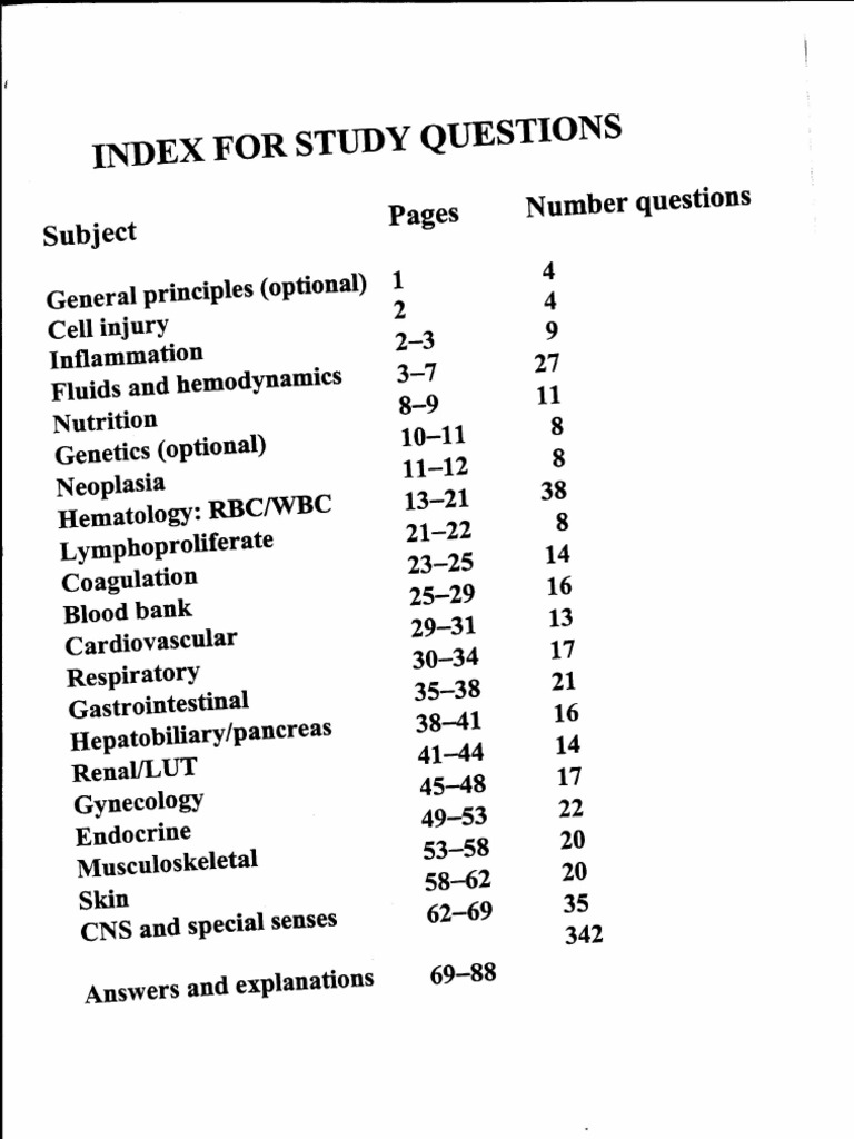 Goljan HY Study Qs (Gen & System Path) | PDF