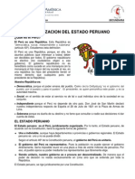 ORGANIZACIÓN DEL ESTADO   PERUANO