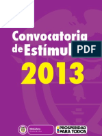 Convocatoria de Estímulos 2013