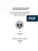 Download Analisis Kualitas Soal Untuk Penilaian Aspek Afektif by Azila Rizky Siregar SN133275137 doc pdf