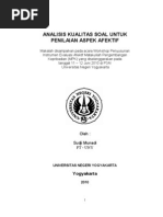 Download Analisis Kualitas Soal Untuk Penilaian Aspek Afektif by Azila Rizky Siregar SN133275137 doc pdf
