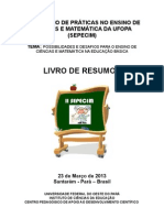 Livro de Resumo II Sepecim