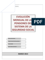 Informe Pensiones Seguridad Social España Marzo 2013