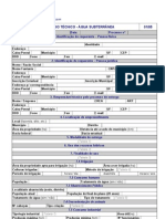 Formulário Técnico - Água Subterrânea