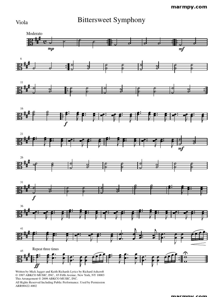 Verve, TheBittersweet Symphony Classical Compositions Symphony