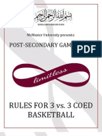 McMaster PSG 3 vs 3 Basketball Rules