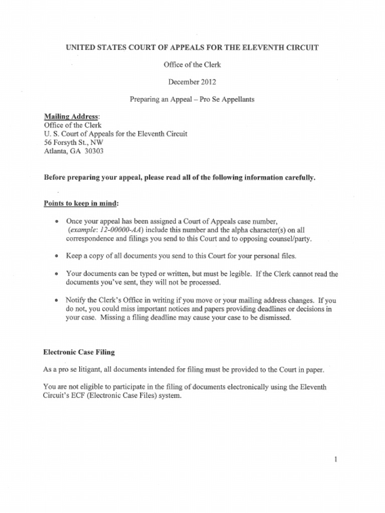 Pro Se Appeal Guide | PDF | Brief (Law) | United States Courts Of Appeals