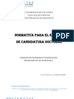 Candidatura Doctoral