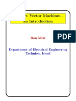 Support Vector Machines - An Introduction: Department of Electrical Engineering Technion, Israel