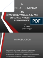 A Technical Seminar ON: Intel'S MMX Technology For Enhanced Processor Performance