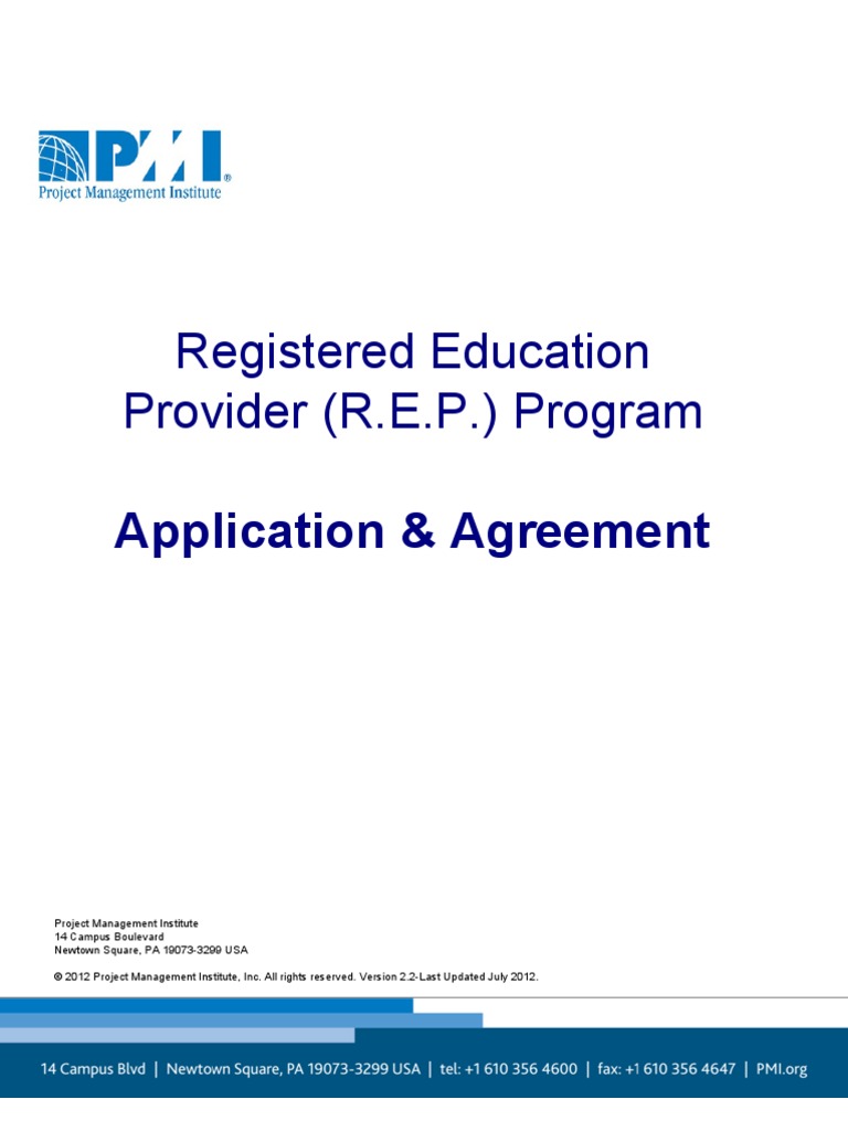 Rep Program Application PDF Project Management Professional Wire