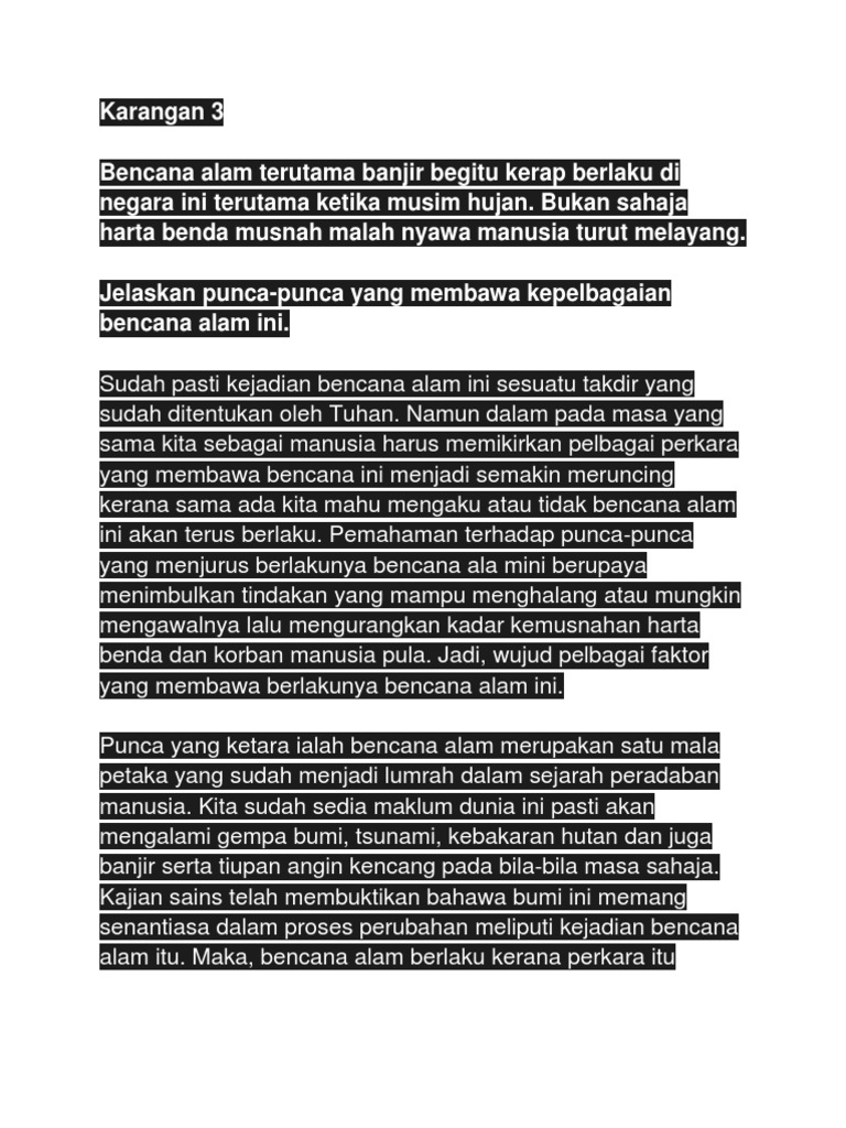 Karangan Bencana Alam