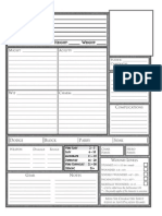 Mini Six Character Sheet