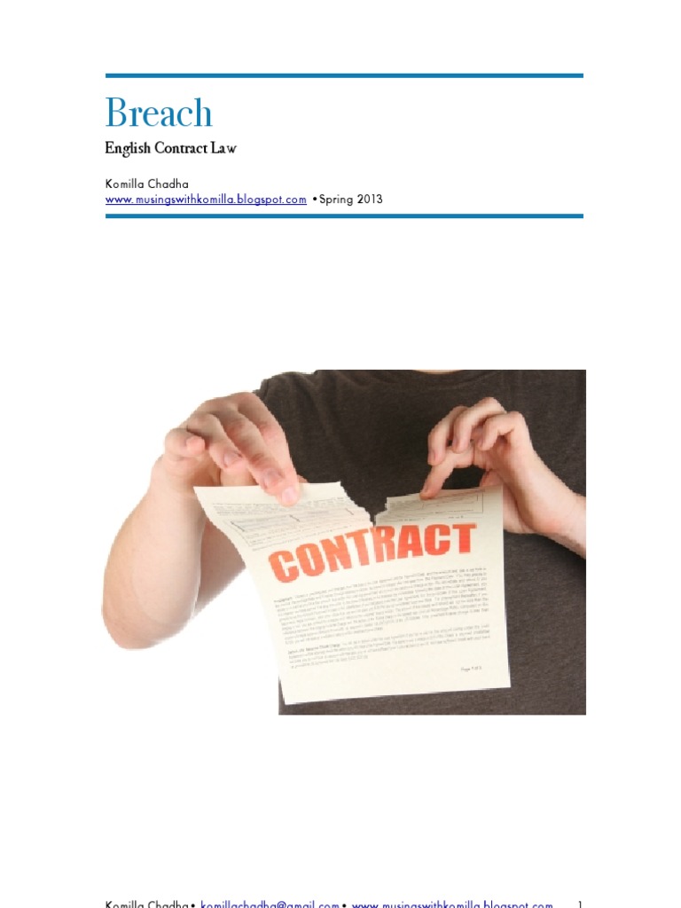 Law: Of Breach Breach ... Contract Contract Pack Revision | (191