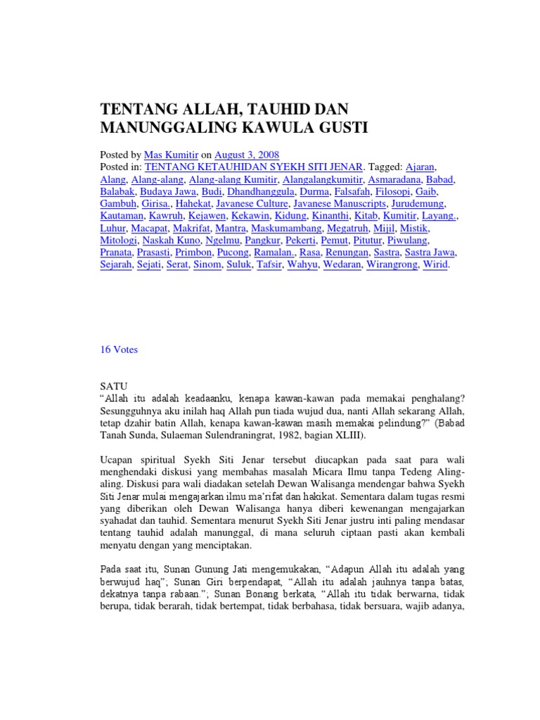 Ajaran Syekh Siti Jinar