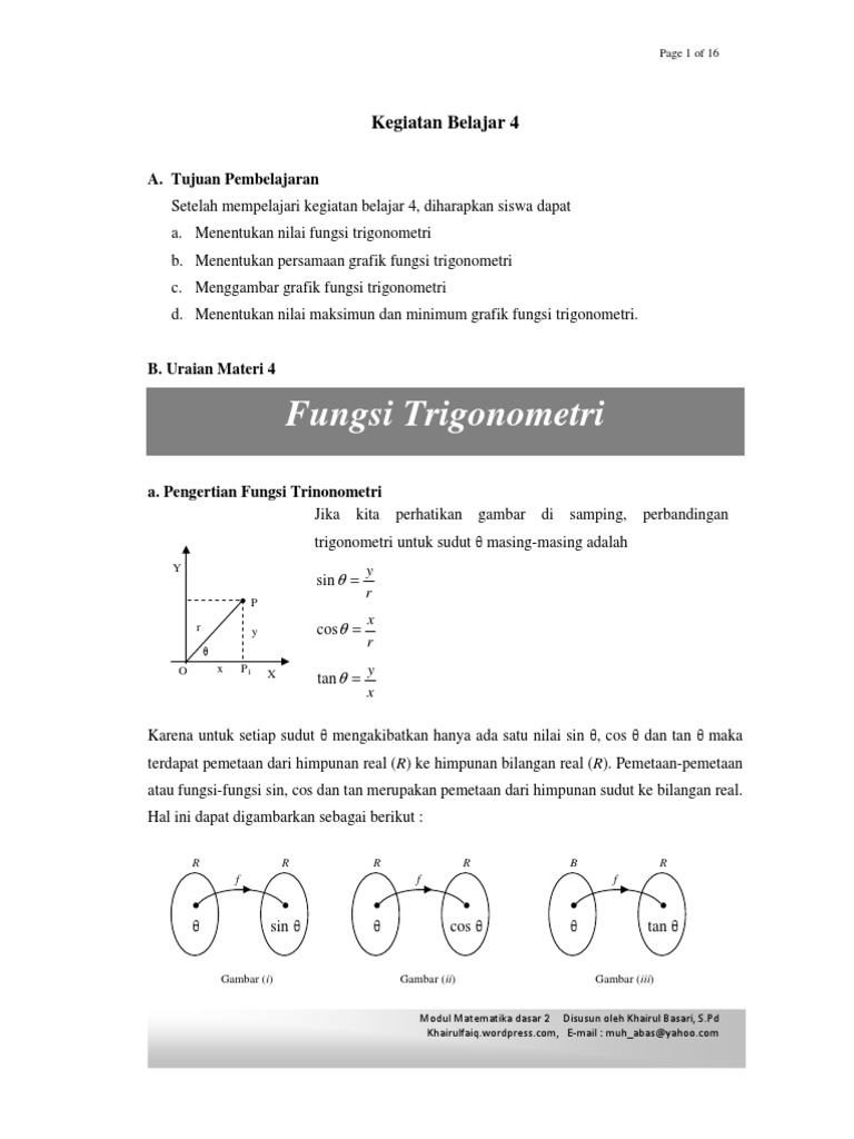 Materi Fungsi Dan Grafik Trigonometripdf