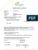 Certificado Pararrayos PDC CIRPROTEC