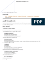 Analyse Successful Theses Format Style