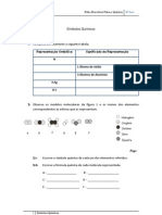 FQ 8 - Símbolos Químicos - Ficha Exercicios